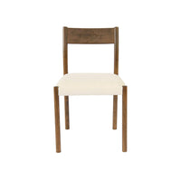 Set 2 sedie bohemien in legno di hevea, corde e tessuto, marrone