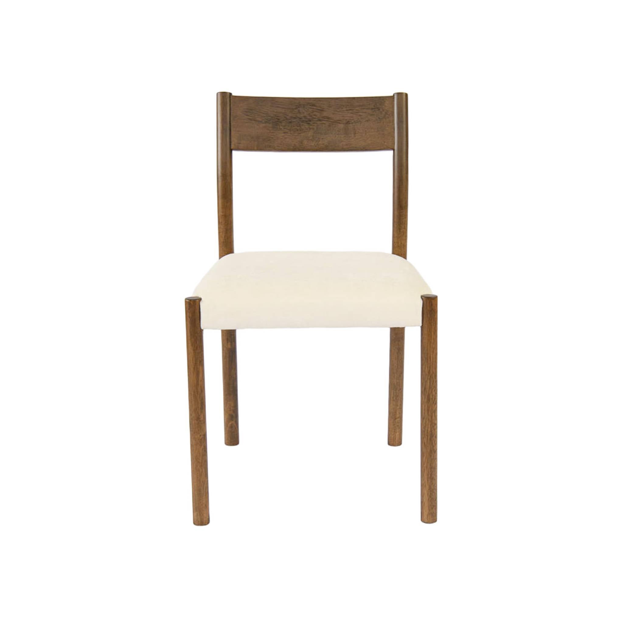 Set 2 sedie bohemien in legno di hevea, corde e tessuto, marrone