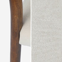 Set 2 sedie bohemien in legno di hevea, corde e tessuto, marrone