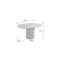 Tavolino oblungo con effetto legno intagliato, marrone