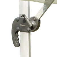 Ombrellone a Sbalzo 3 x 3m con Rotazione 360°, in Alluminio e Poliestere anti UV, per Giardino/Esterni, 2.96×2.96×2.65m, Bianco