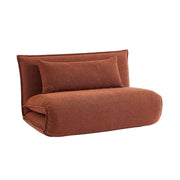 Poltrona convertibile 2 posti bouclé strutturata, terracotta