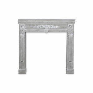 Cornice per caminetto effetto legno, grigio sbiancato