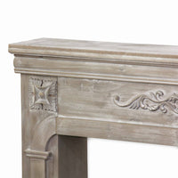 Cornice per caminetto effetto legno, legno sbiancato