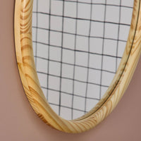Specchio rotondo in legno di pino, 60cm, marrone naturale