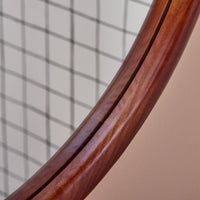 Specchio rotondo in legno di pino, 60cm, marrone