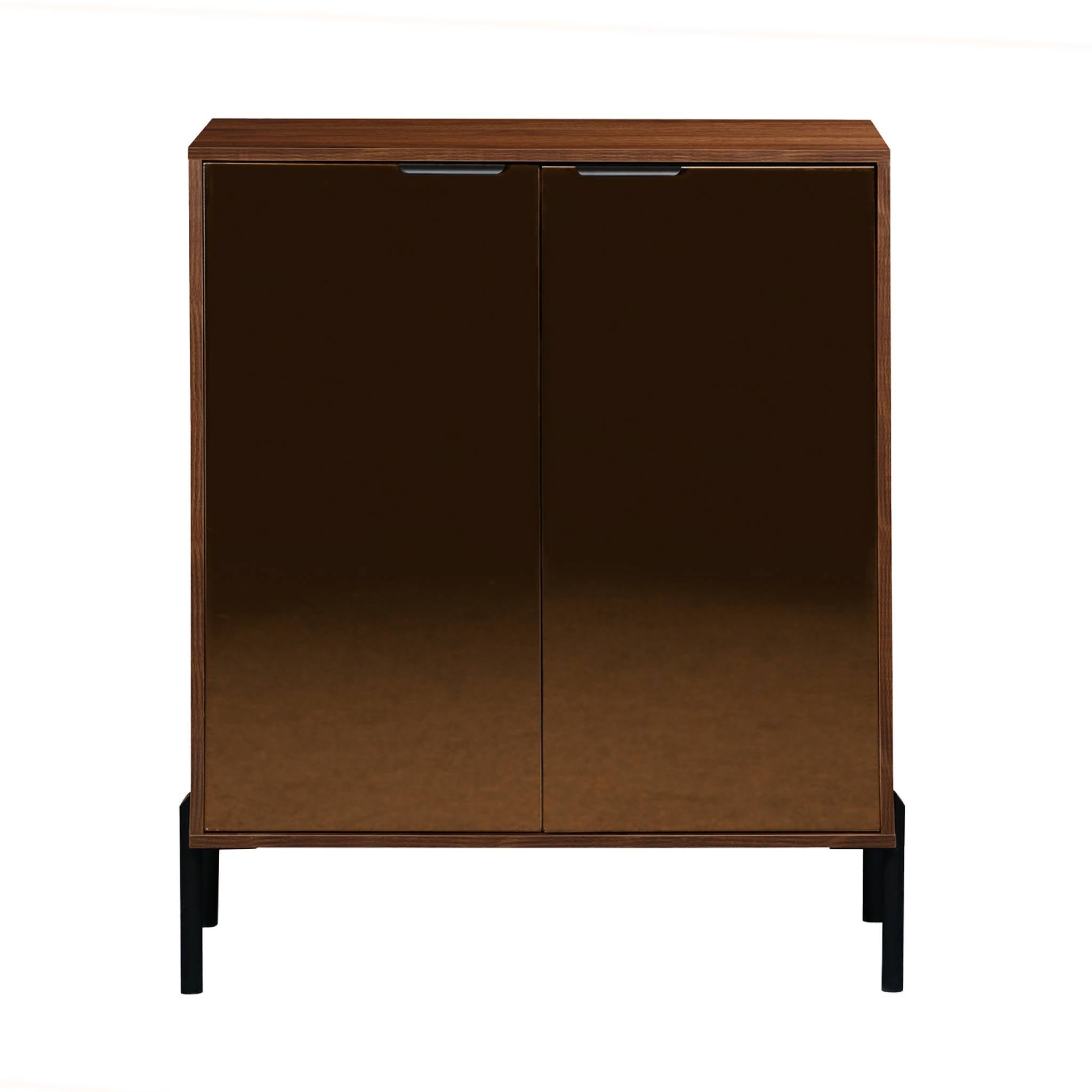 Credenza vintage effetto legno di noce, 83cm, marrone