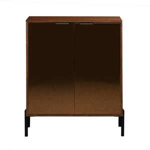 Credenza vintage effetto legno di noce, 83cm, marrone
