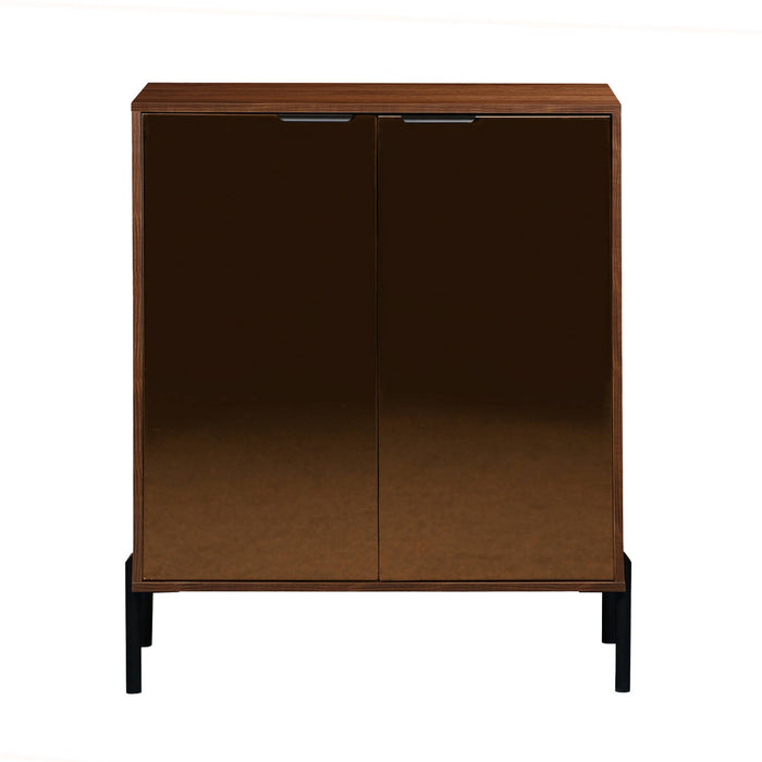 Credenza vintage effetto legno di noce, 83cm, marrone