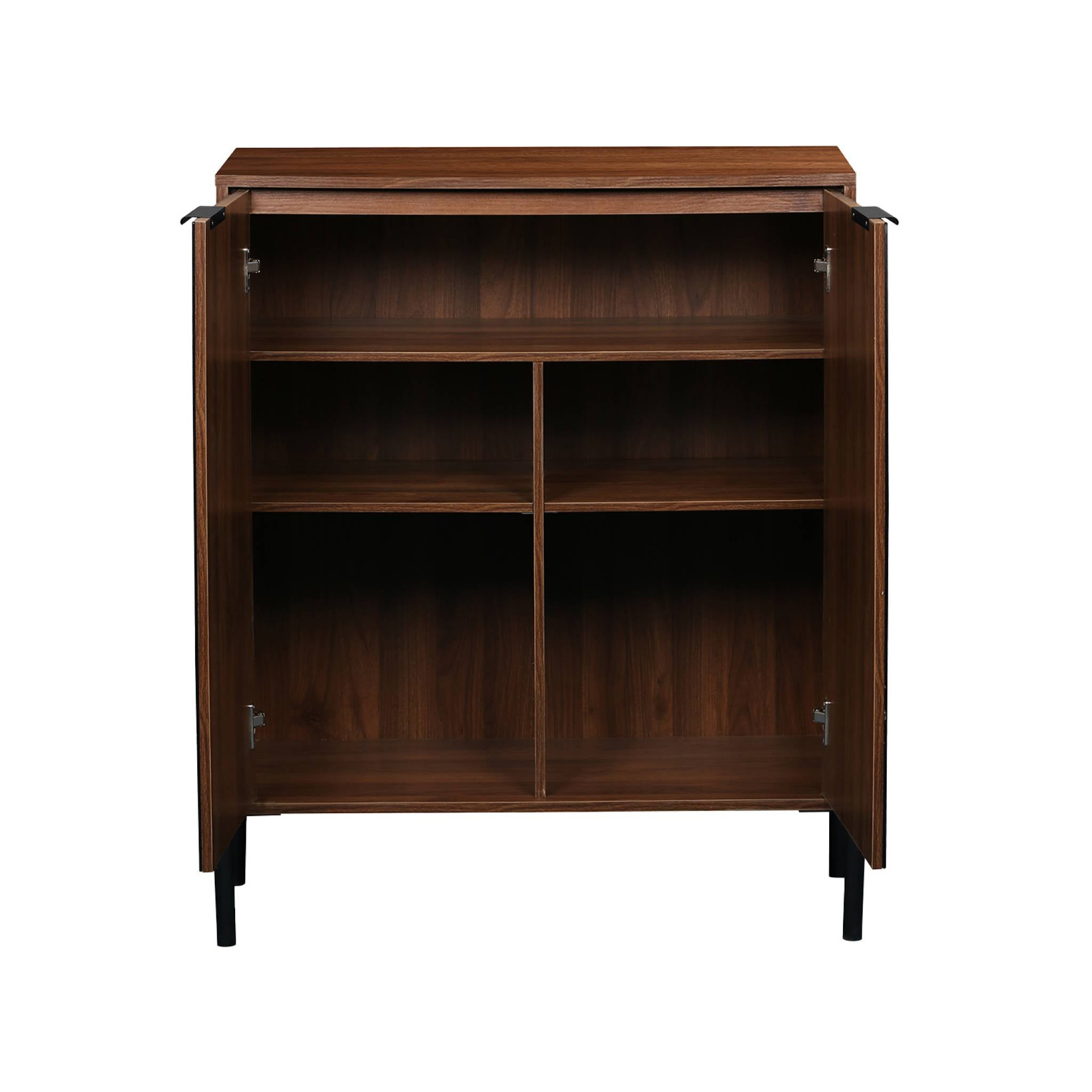 Credenza vintage effetto legno di noce, 83cm, marrone