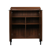 Credenza vintage effetto legno di noce, 83cm, marrone
