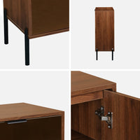 Credenza vintage effetto legno di noce, 83cm, marrone