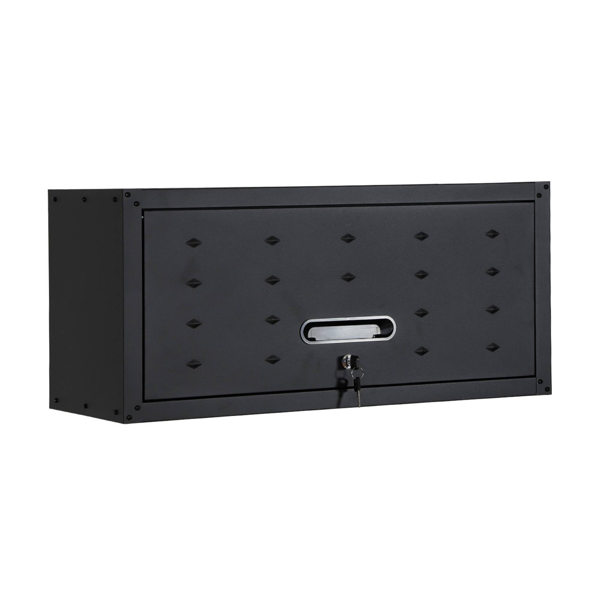 Set di 2 mobili contenitori alti per garage, nero