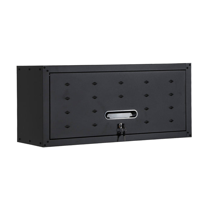 Set di 2 mobili contenitori alti per garage, nero