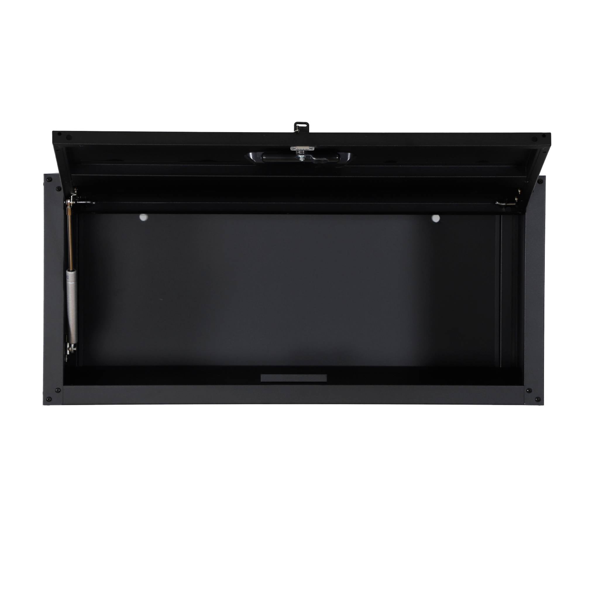 Set di 2 mobili contenitori alti per garage, nero