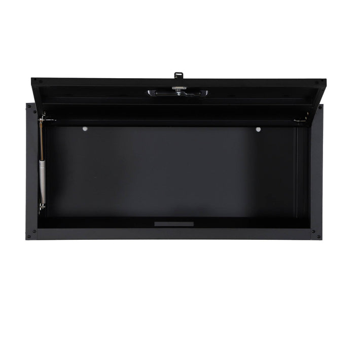 Set di 2 mobili contenitori alti per garage, nero