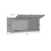 Set di 2 mobili contenitori alti per garage, nero