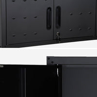 Mobile alto contenitore per garage, nero