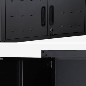 Mobile alto contenitore per garage, nero