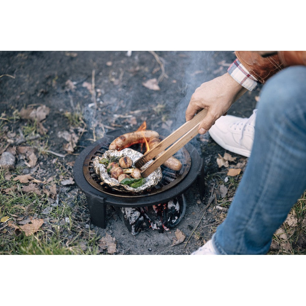 Ignium taran camping 1 - griglia tonda con incluso piedistallo tutto ghisa