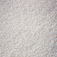 Poltrona letto bouclé con base in legno 1 posto, crema