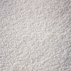 Poltrona letto bouclé con base in legno 1 posto, crema