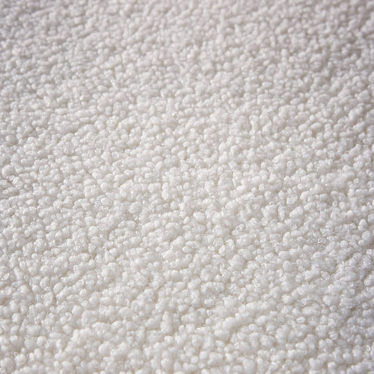 Poltrona letto bouclé con base in legno 1 posto, crema