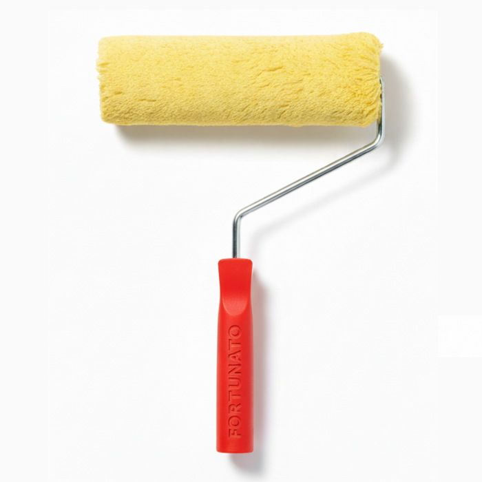 Rullo giallo in lana 25 cm con manico ergonomico