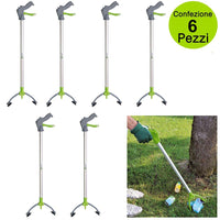 Multipack da 6 pz pinza raccoglitutto rifiuti oggetti siringhe pulizia strada con ventose lunghezza totale cm 87