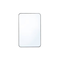 Specchio rettangolare acciaio, nero