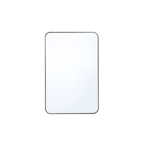 Specchio rettangolare acciaio, nero