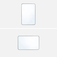 Specchio rettangolare acciaio, nero