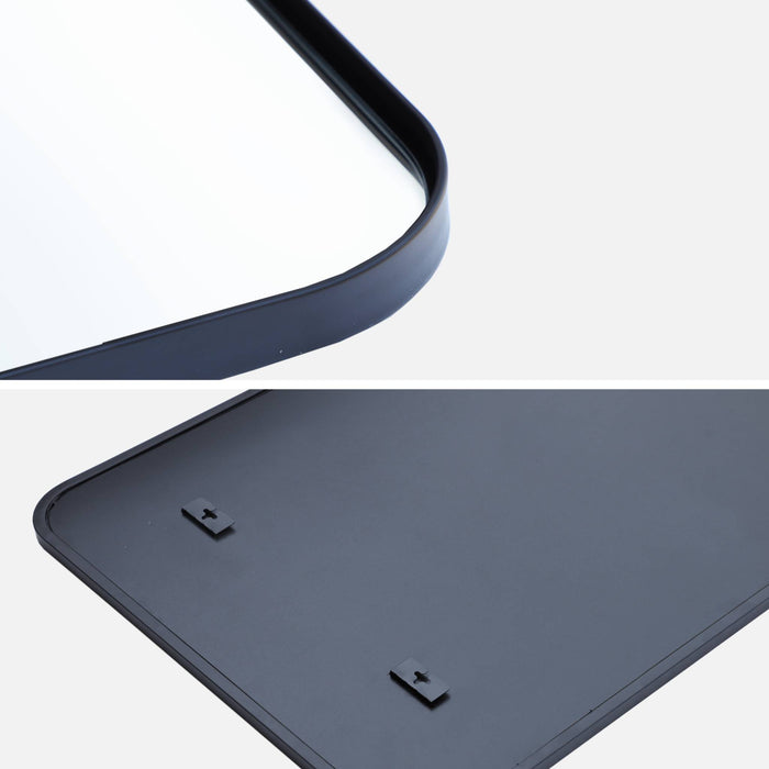 Specchio rettangolare acciaio, nero