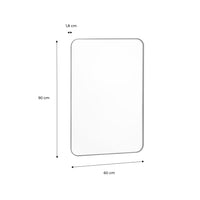 Specchio rettangolare acciaio, nero