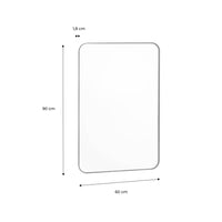 Specchio rettangolare acciaio, nero