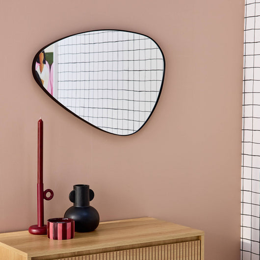 Specchio in metallo, nero