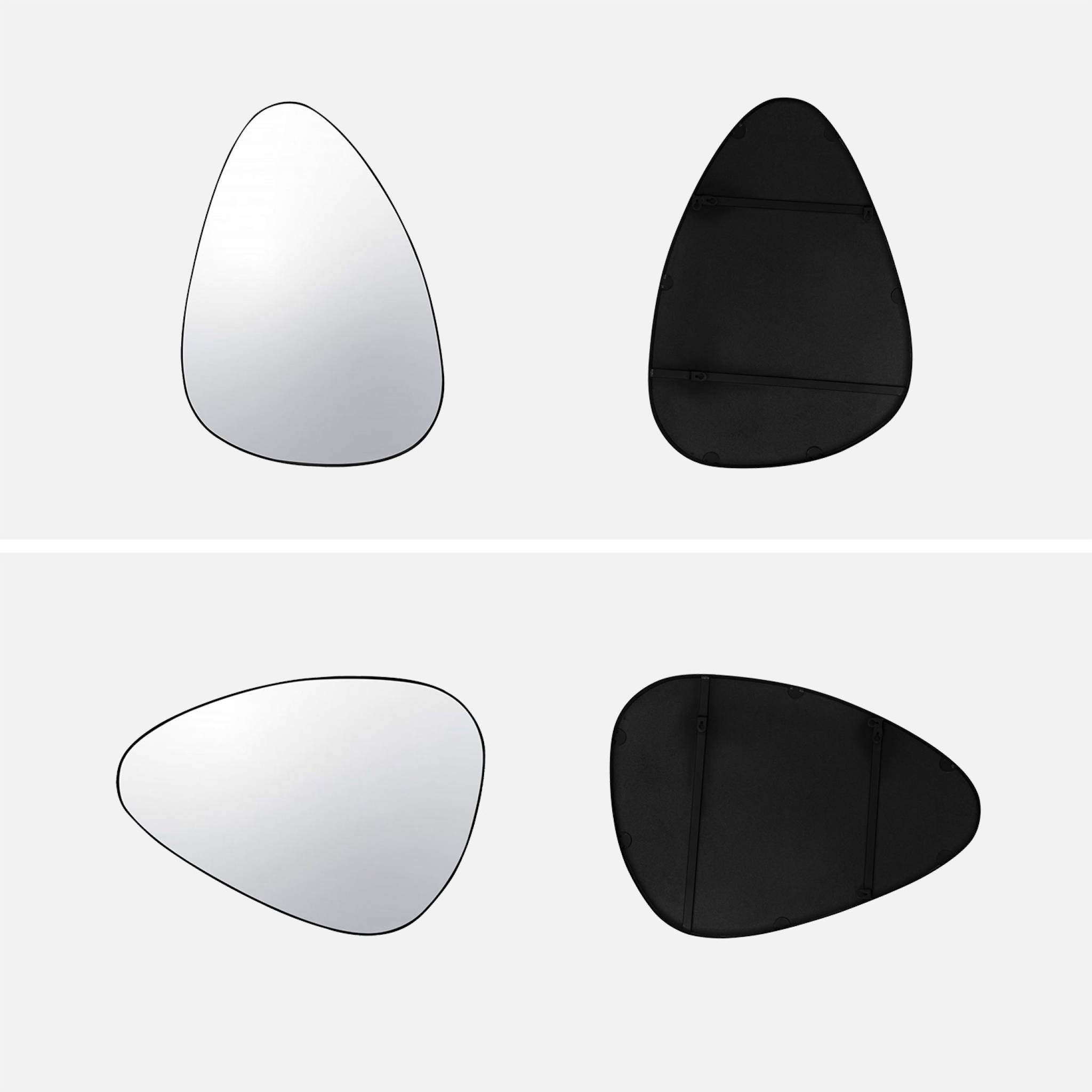 Specchio in metallo, nero