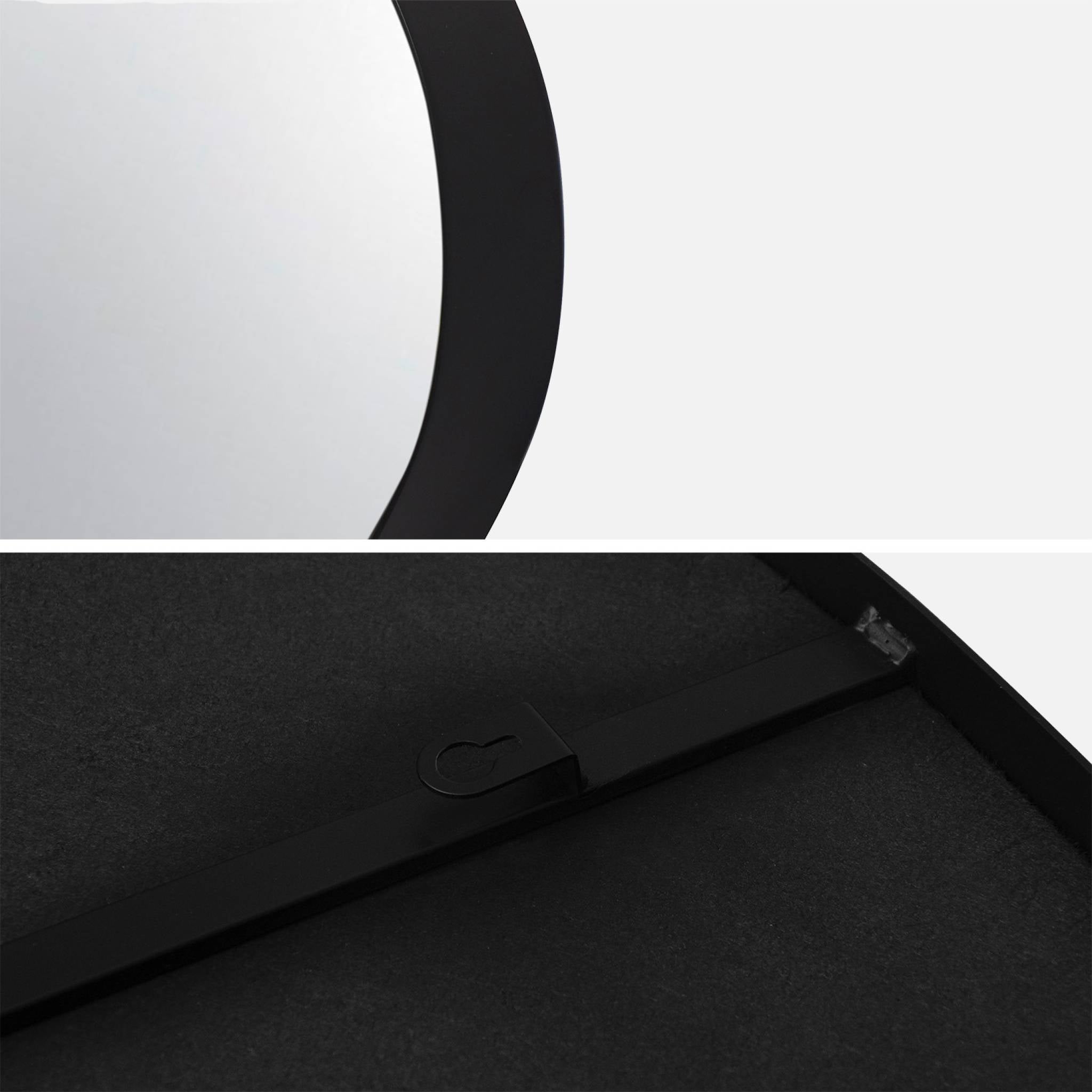 Specchio in metallo, nero