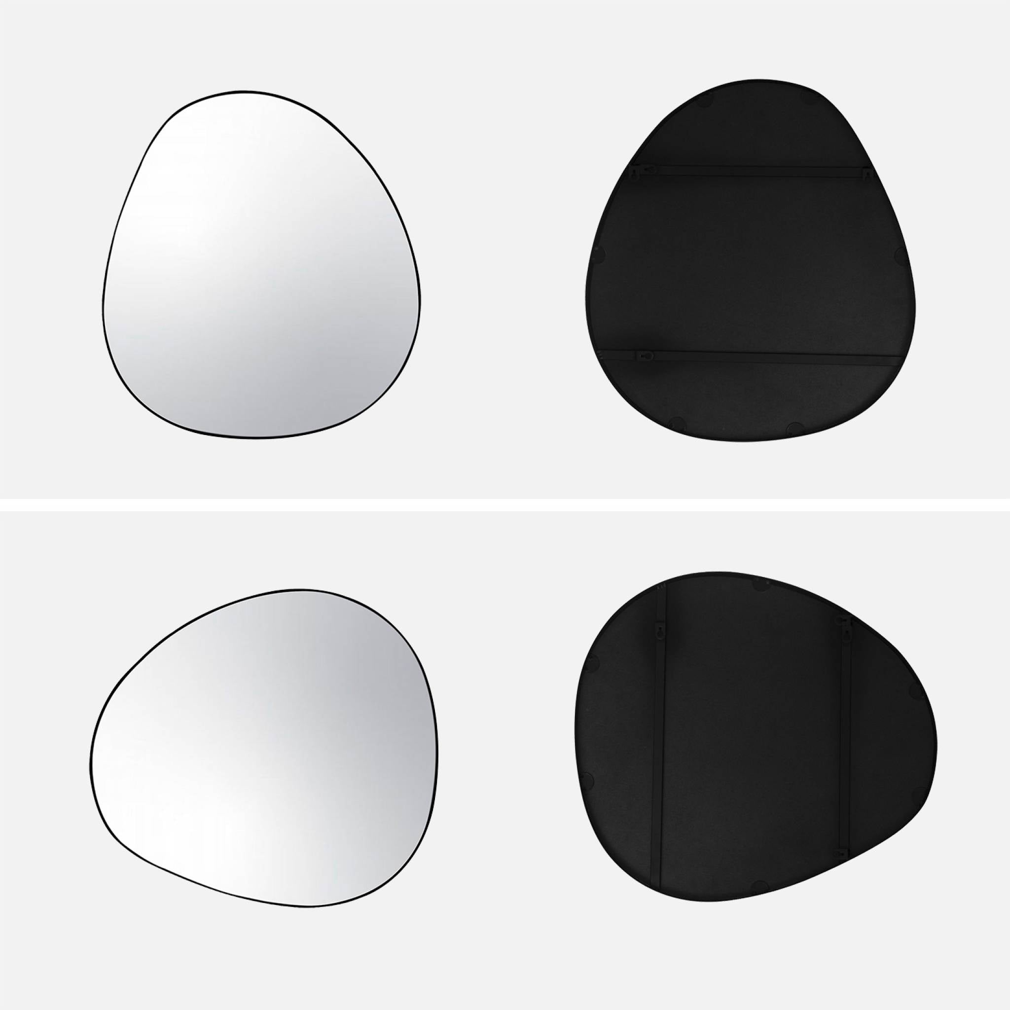 Specchio in metallo, nero