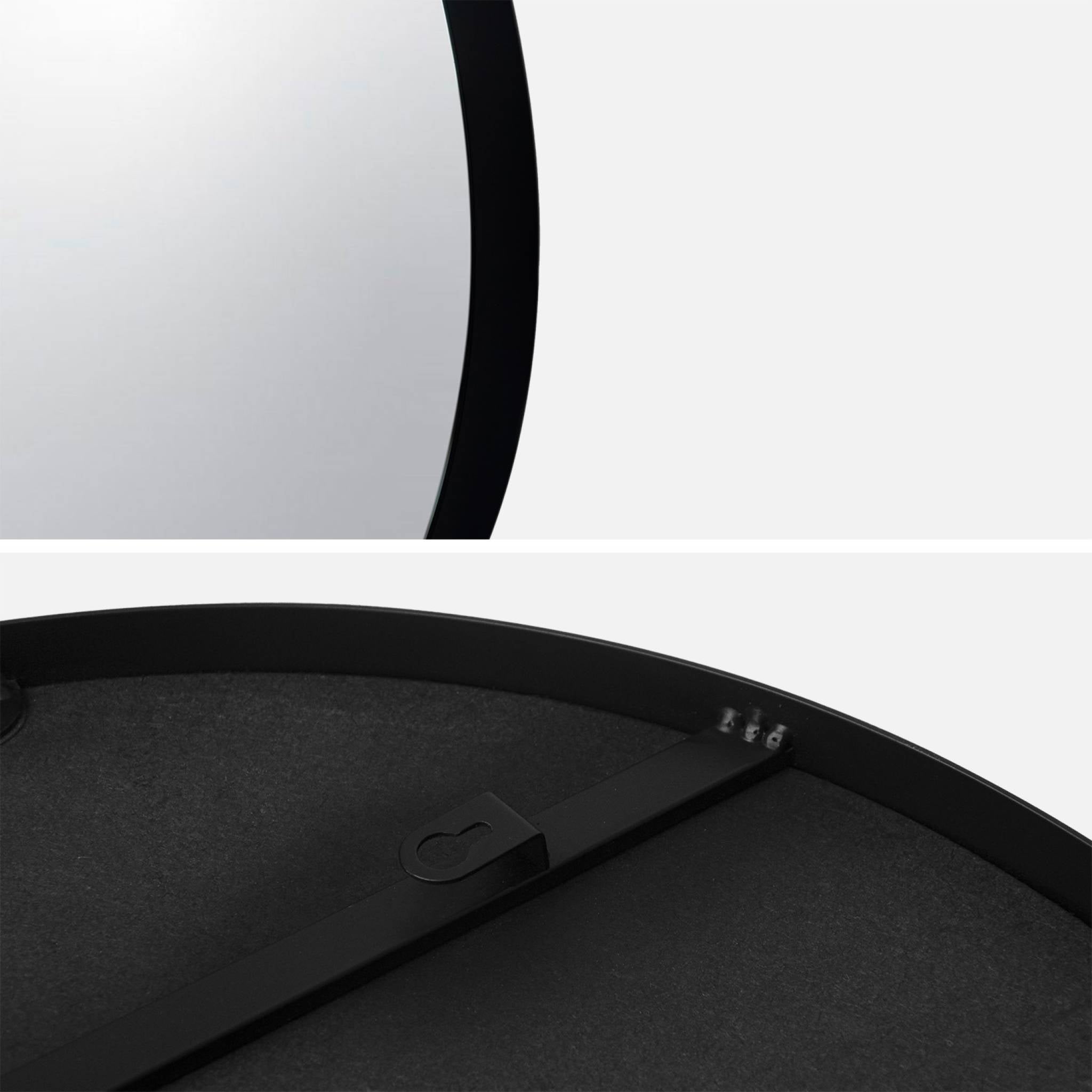 Specchio in metallo, nero