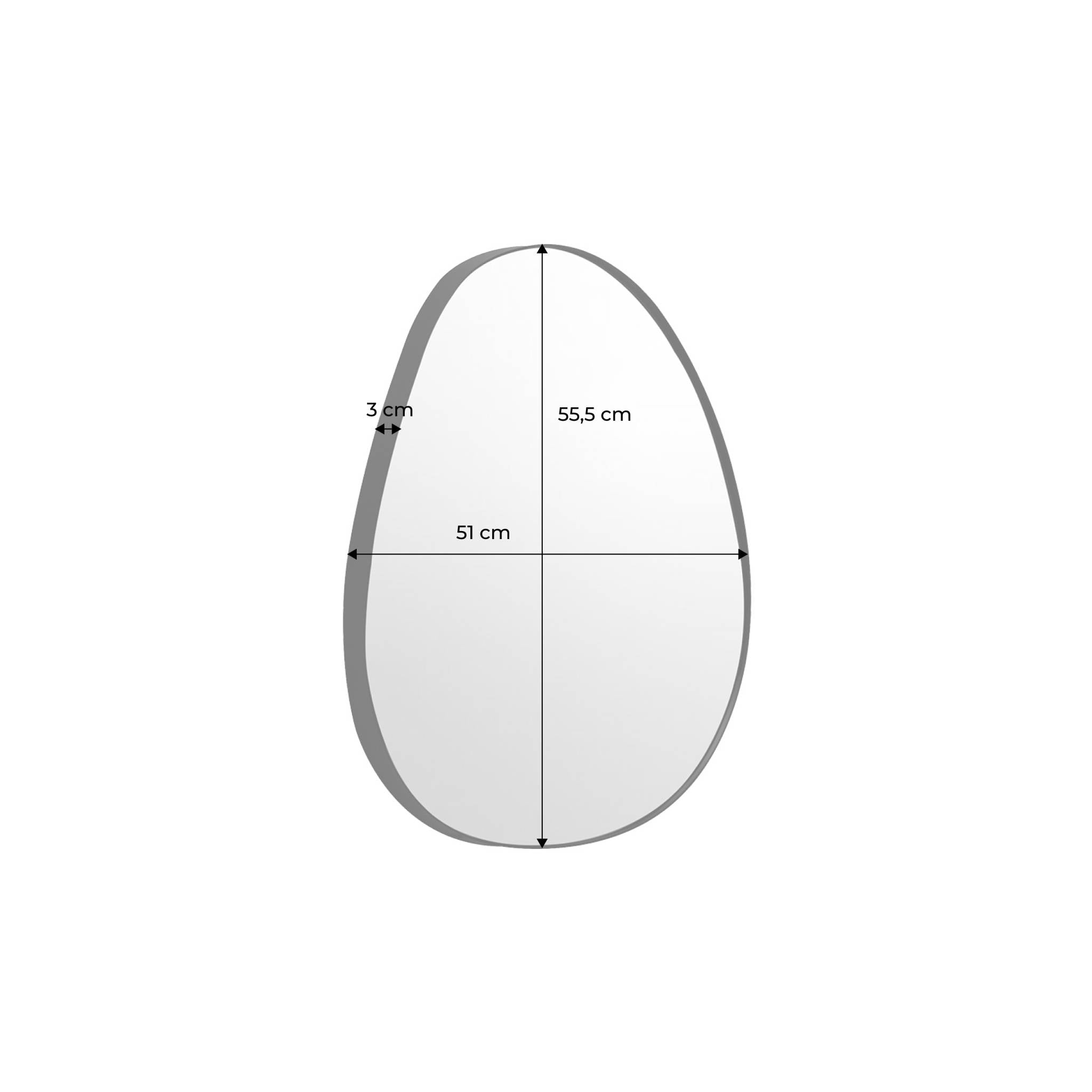 Specchio in metallo, nero