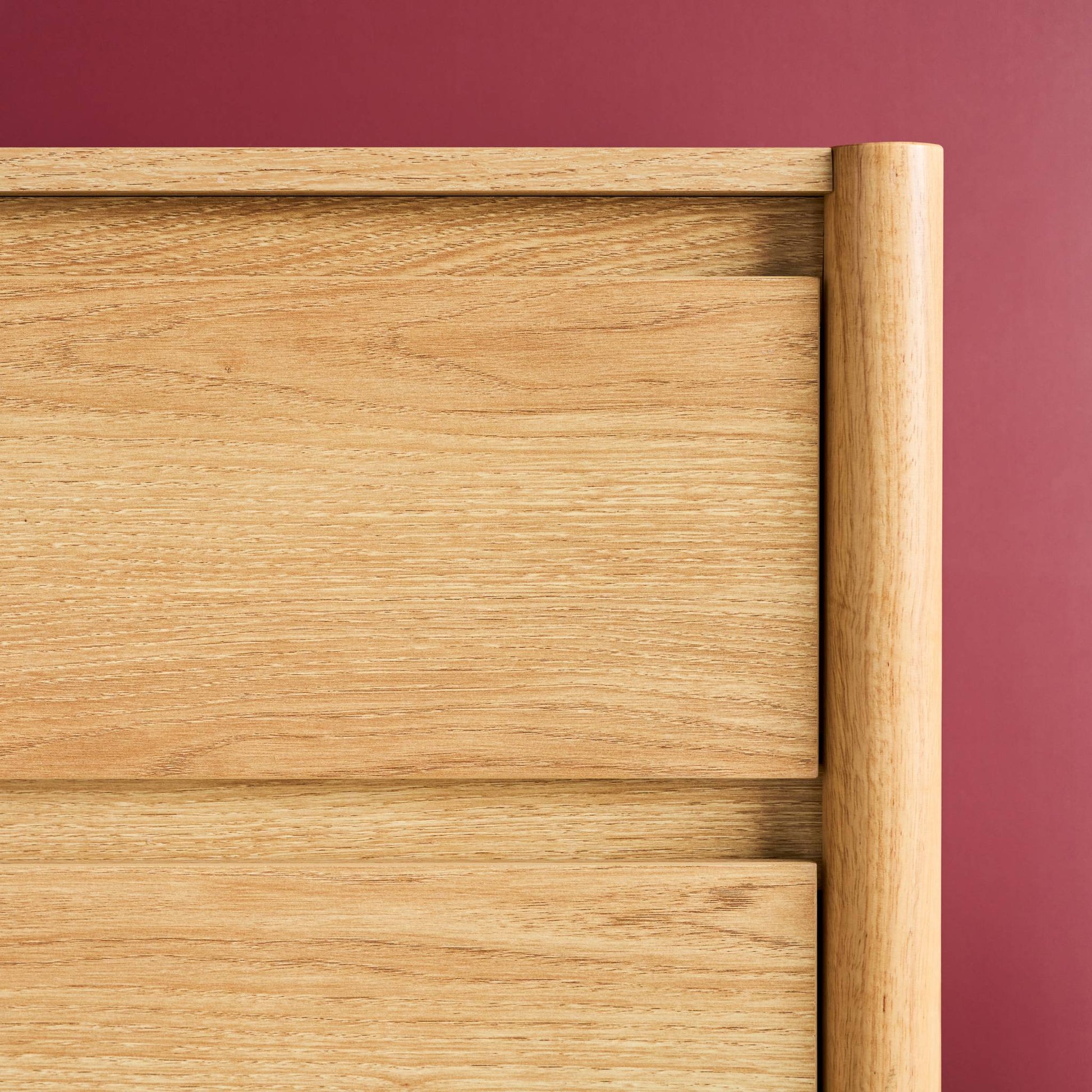Credenza decorazione legno 2 ante 3 cassetti 150cm, marrone naturale