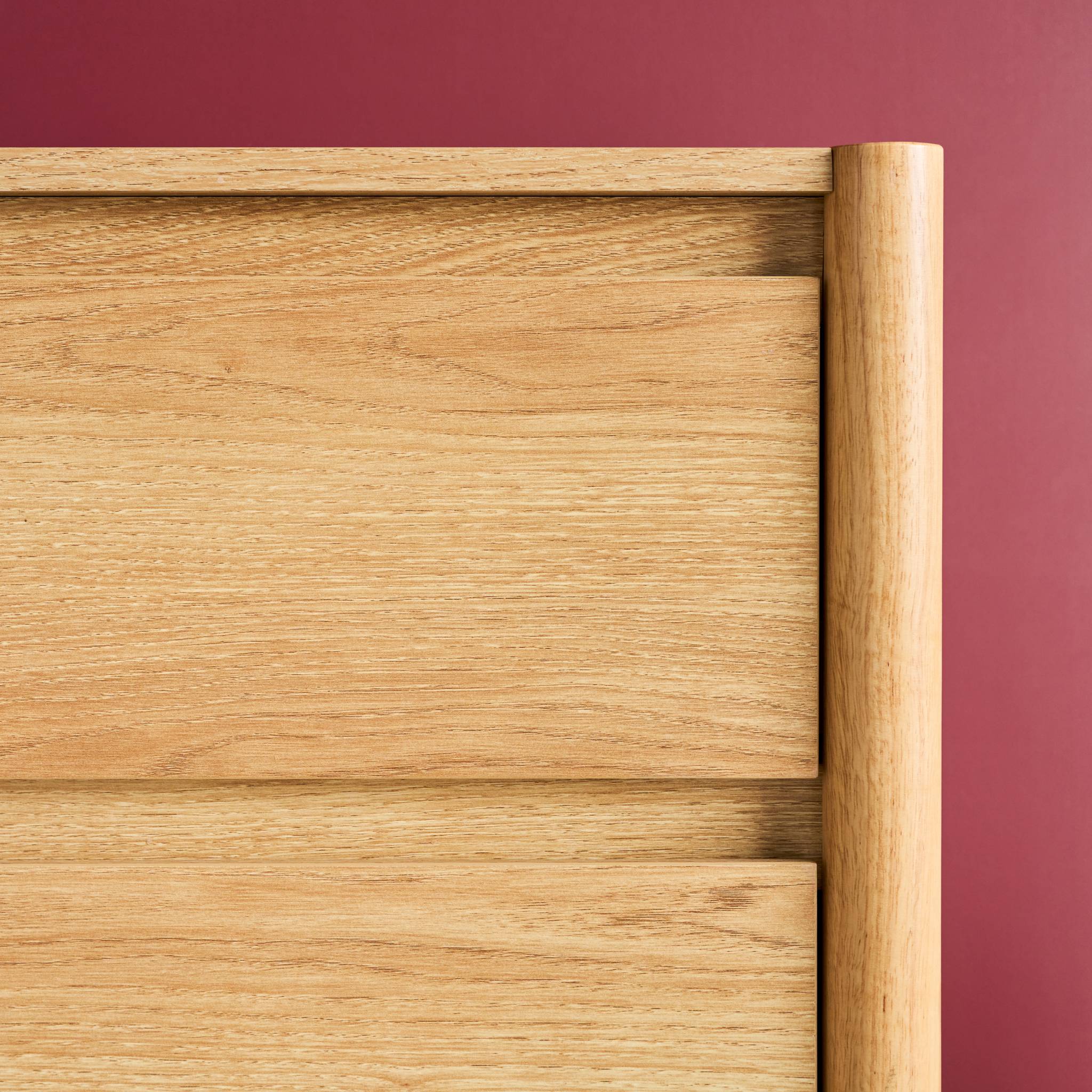 Credenza decorazione legno 2 ante 3 cassetti 150cm, marrone naturale