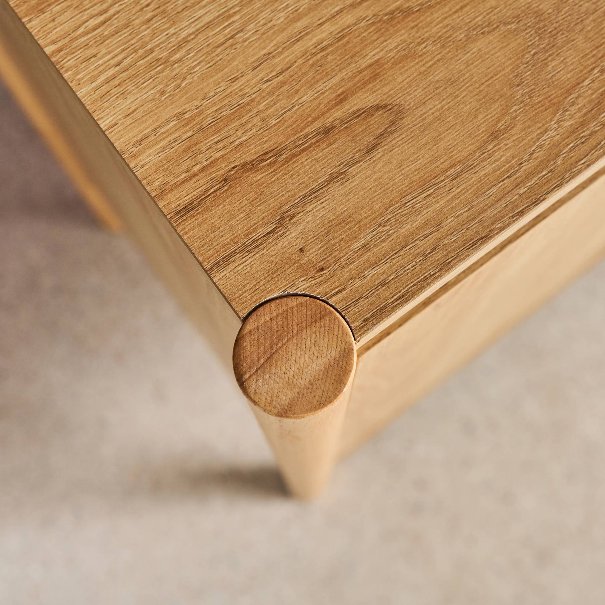 Credenza decorazione legno 2 ante 3 cassetti 150cm, marrone naturale