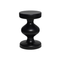 Tavolino, fine divano, comodino in metallo, nero