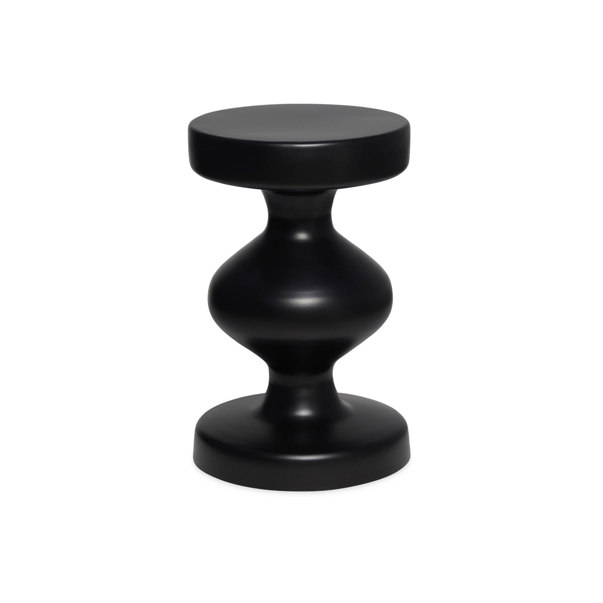 Tavolino, fine divano, comodino in metallo, nero