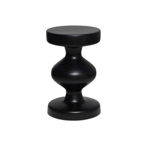 Tavolino, fine divano, comodino in metallo, nero