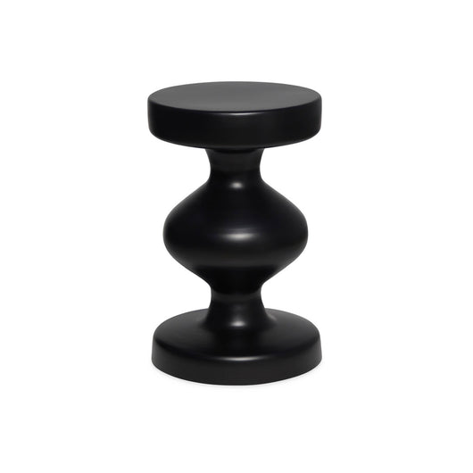 Tavolino, fine divano, comodino in metallo, nero