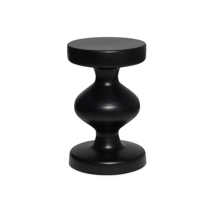 Tavolino, fine divano, comodino in metallo, nero