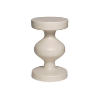 Tavolino, fine divano, comodino in metallo, crema